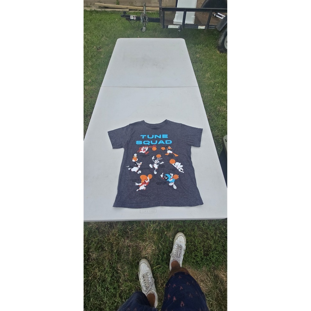 Space Jam: A New Legacy Youth Boys Tune Squad Basketball Gray Shirt Medium